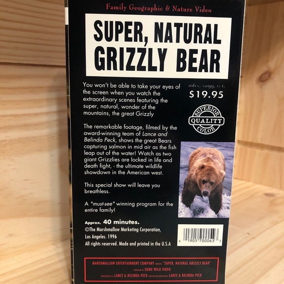 Super, Natural Grizzly Bear VHS Family Geographic And Nature Video 1996 - Picture 2 of 6